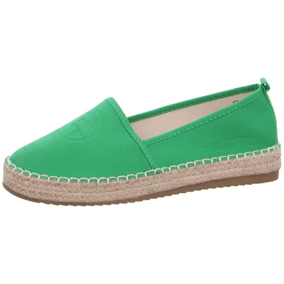 Produktbild von Tom Tailor Damen Espadrilles Slipper Textil grün Größe 37 Weite Normal flacher Absatz