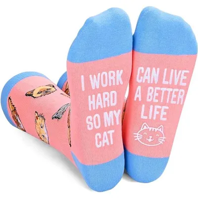 Produktbild von Musthaves – Bunte, lustige  Socken Uni – Cats / Katzen - Einheitsgröße Gr. 38 - 45