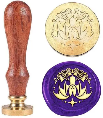 Productafbeelding van Halloween-vleermuisstempel - Afneembare koperen stempelkop - 25 mm - Houten handvat - Decoratieve stempel - Gemakkelijk te gebruiken