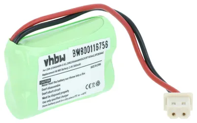 Produktbild von vhbw Akku kompatibel mit V-Tech LS6005, LS6195, LS6191 schnurlos Festnetz Telefon (300 mAh, 2,4 V, NiMH)