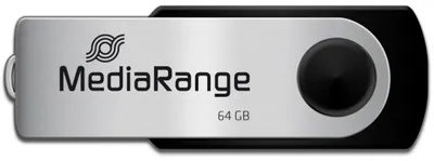 Obrázek produktu pro MediaRange USB flash disk černý, stříbrný 64 GB