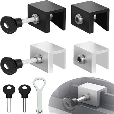 Imagen del producto de Cerraduras para puertas correderas y ventanas, 10 mm, juego de 4 unidades