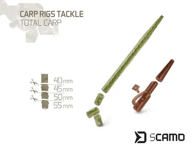 Produktbild von DELPHIN Set Karpfenmontagen Delphin sCAMO Total CARP 10 Sets