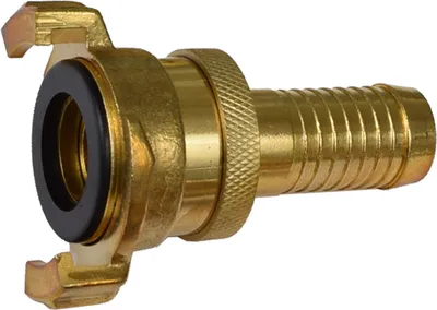 Produktbild von Agora-Tec® Messing Schnellkupplung mit Bajonettverschluss mit 3/4 Zoll (19 mm) Schlauchtülle mit Kontermutter für Gartenschlauch