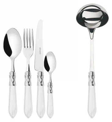 Immagine prodotto di ALADDIN Ghiera Cromata, Posate Set 49 pz, Scatola Gallery, Casa Bugatti