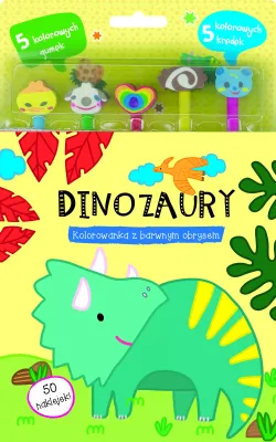 Immagine prodotto di Dinozaury. Kolorowanka z barwnym obrysem