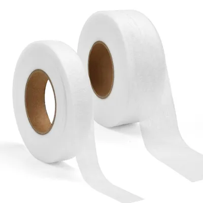 Bügelband 2 Rollen 64 m, 2 cm + 4 cm, weiß, für Stoffe