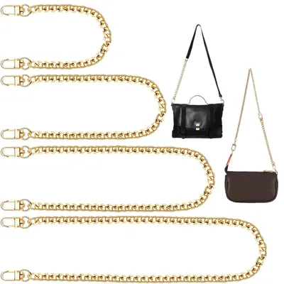 Taschenkette 4 Stück, Metall, Gold, 40-120 cm