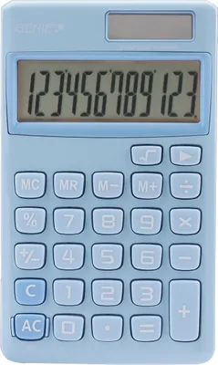 Obrázek produktu pro Genie 212 B, Kapsa, Jednoduchá kalkulačka, 12 číslice/číslic, Baterie / Solár, Modrá