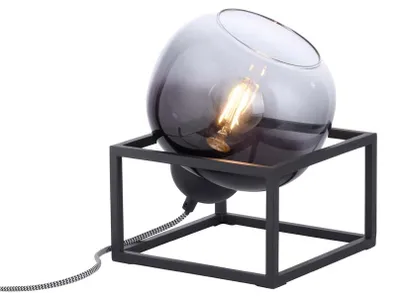 Productafbeelding van JUST LIGHT ZEA tafellamp, E27, max. 25W, zwart/rookkleur, artikelnummer 15423-18