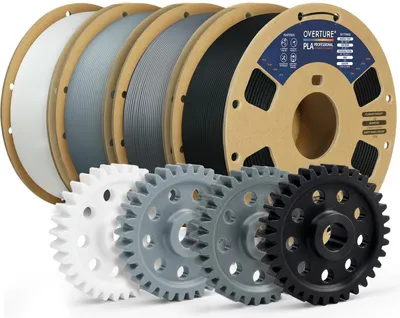 Produktbild von 3D-Druckerfilament PLA+ Schwarz, 1,75 mm, 4,4 kg - Hohe Festigkeit und Präzision
