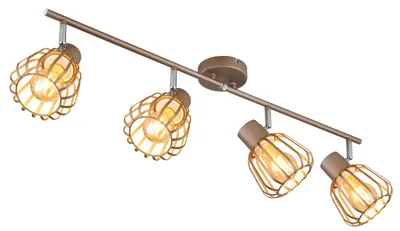 Produktbild von Deckenleuchte OLIN, 4-Flammig, Braun, Spots, L 80 cm, Metall