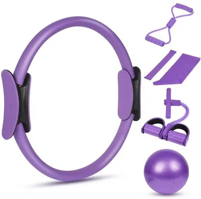 Obrázok produktu pre Ibenzoa® Kompletná sada na pilates a jógu pre domáce použitie s príslušenstvom a odporovými páskami