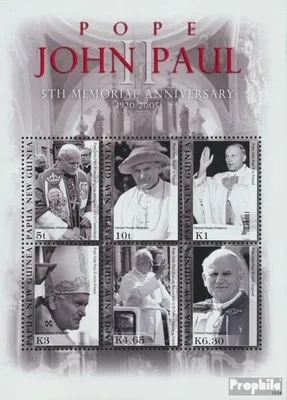 Produktbild von Briefmarken Papua-Neuguinea 2010 Mi Block121 postfrisch Papst Johannes Paul II.