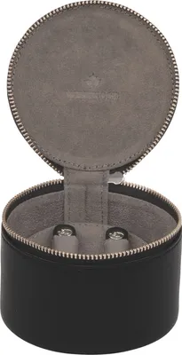 Produktbild von WINDROSE Schmuckschatulle Nappa Jewelry Box Round Black schwarz