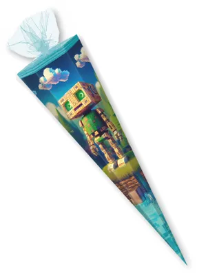 Produktbild von Schultüte / Zuckertüte / 85cm / eckig / "Pixelino"