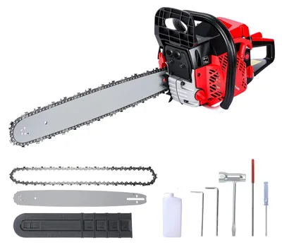 Obrázok produktu pre Benzínová reťazová píla – motorová píla s objemom 52 cm³ – dvojtaktný motor s výkonom 2 kW – dĺžka lišty 50 cm – profesionálne lesné práce – antivibračný systém