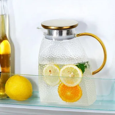 Immagine prodotto di Brocca di vetro - 1,8 litri - Vetro borosilicato con coperchio