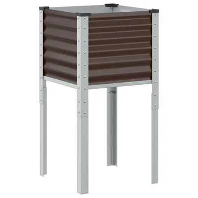 Immagine prodotto di Fioriera da giardino marrone 45x45x88 cm in acciaio