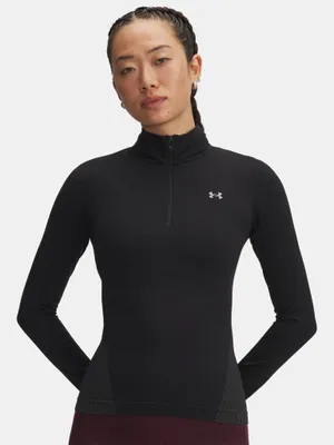 Produktbild von Under Armour UA Vanish Seamless 1/4 Zip T-Shirt für Damen – Schwarz XS