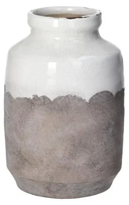Immagine prodotto di Vaso da terra Pomax, in terracotta, bianco, diametro 15,5 x altezza 22 cm