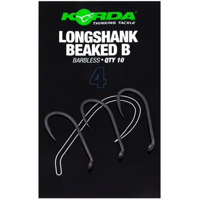 Obrázok produktu pre Korda Longshank Beaked Barbless - veľkosť: 4