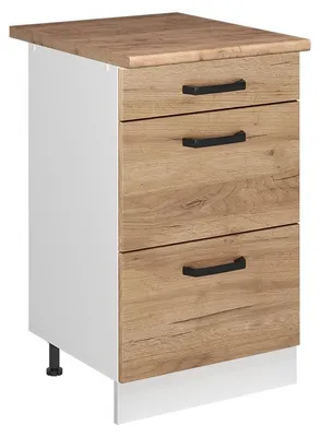 Immagine prodotto di Mobiletto base per cucina Vicco R-Line Rovere dorato/Bianco 50 cm piano di lavoro Rovere dorato, Model 69684