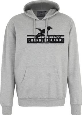 Produktbild von Übergröße Kapuzen-Sweatshirt AHORN SPORTS Channel Island schwarz Graumeliert 5XL