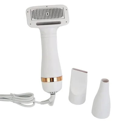 Image de Brosse sèche-cheveux pour chiens, température réglable, design portable, dorée