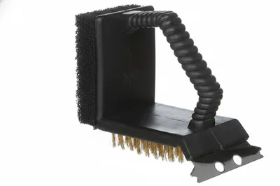 Image de Brosse de nettoyage pour barbecue 3-en-1 avec manche ergonomique