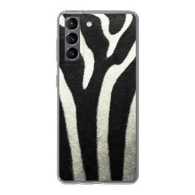 Produktbild von MuchoWow® Handyhülle Schutzhülle Hülle für Samsung Galaxy S21 Tiermuster - Zebra - Schwarz - Weiß Silikon Softcase Handy Hülle - Softcase