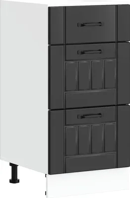 Immagine prodotto di Mobiletto da cucina "Lucca" Nero in legno ingegnerizzato