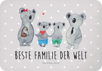 Produktbild von Mr. & Mrs. Panda magnet Koala Familie zwei - Grau Pastell - Geschenk, zettelhalter, Koalabär, Familienzeit, Pinnwandmagnet, whiteboardmagnet, Muttertag, Kühlschrankmagnet