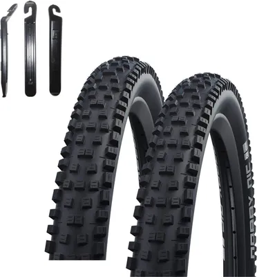 Produktbild von 2 x Schwalbe Nobby Nic Addix Performance E-50 Fahrradreifen Fahrradmantel 57-622 ( 29 x 2,25 ) inkl. 3 Reifenheber