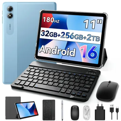 Produktbild von TABWEE T70 11“ Tablet, 32(8+24)+256GB, Android 16, 8000mAh, BT5.0, Face ID, Widevine L1, Rheinland, Umfasst Tastatur, Maus, Eingabestift usw