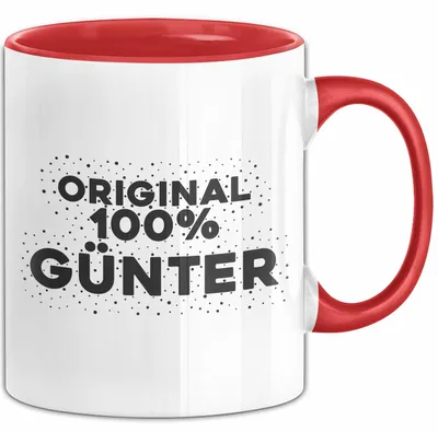 Produktbild von Guenter Tasse Original 100% Guenter Geschenk (Rot)