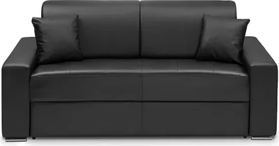 Produktbild von Vente-unique EMIR, Sofabett, Wohnzimmer, Schwarz, 3 Sitz(e), Kunstleder, Kunstleder