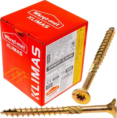 Produktbild von Holzbauschrauben KMWHT 3,5x40 mm Senkkopf Torx Zimmererschrauben 500 Stück
