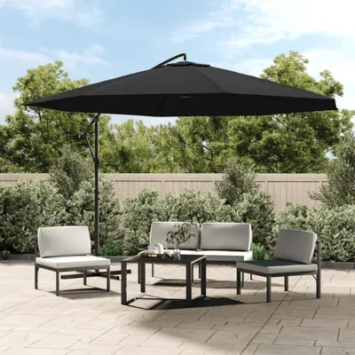 Obrázok produktu pre Maison Exclusive – Slnečník s oceľovým nosníkom, výška 350 cm, čierna farba