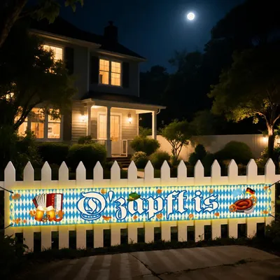 Productafbeelding van -banner - Met LED-verlichting - Decoratie voor binnen- en buitengebruik - 40 x 270 cm