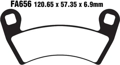 Produktbild von Bremsbeläge Hinterrad für Polaris Ranger 570 Mid Size 4WD Baujahr 2018 Bremsklotz von EBC - Neu