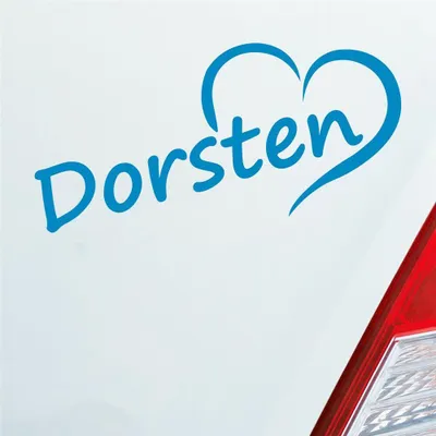 Produktbild von Auto Aufkleber Dorsten Herz Stadt City Liebe Love Heimat 17x8 cm Hellblau Sticker Heckscheibenaufkleber