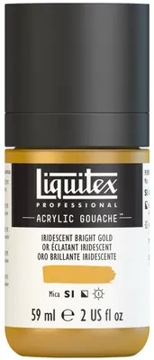 Produktbild von Liquitex 2059234 Professional Acryl Gouache - Irisierendes Helles Gold , 59ml Flasche, matt - Acrylfarbe mit Gouache Eigenschaften, Hochdeckend, Wasserfest & Lichtecht – Acrylic Gouach - 59ml