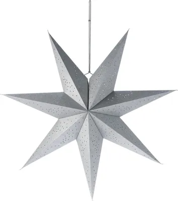 Obrázok produktu pre Dekoratívna papierová hviezda na zavesenie 75 cm strieborná
