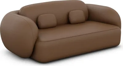 Produktbild von Kunstleder 2-Sitzer Couch Mira Braun