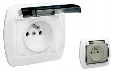 Zdjęcie produktu dla Kontakt-Simon AGZ1BE/11A, Biały, Plastik, IP44, 250 V, 92 mm, 41,5 mm