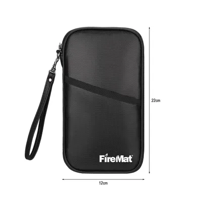 Produktbild von Feuerfeste & wasserfeste RFID Dokumententasche – Pass- und Reise-Organizer für Geld und Karten (22x12x2cm), Schutz für Wertsachen und Unterlagen