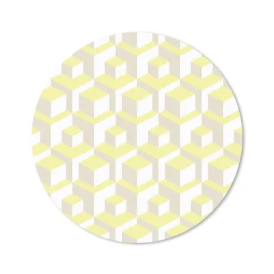 Produktbild von MuchoWow® Mauspad Mousepad Blöcke - Muster - 3D - Gelb 40x40 cm - Mousepads - Maus Mat - Pad - Mausunterlage - Schreibtisch Accessoires