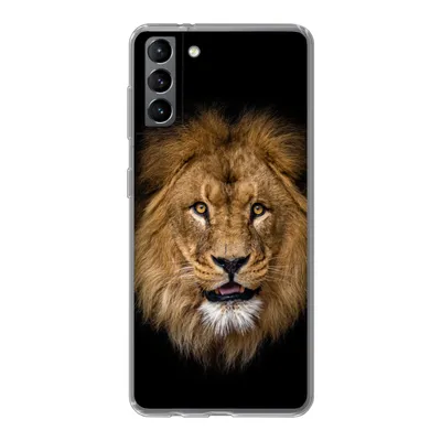 Produktbild von MuchoWow® Handyhülle Schutzhülle Hülle für Samsung Galaxy S21 Plus Löwe - Porträt - Schwarz - Tiere Silikon Softcase Handy Hülle - Handy-Tasche
