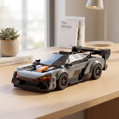 Produktbild von BlockBuddie™ Senna inspirierter  Rennwagen Klemmbaustein Set 323 Teile Bausteine Spielzeug Für Kinder Jungen Geschenk, KI-generiertes Bild